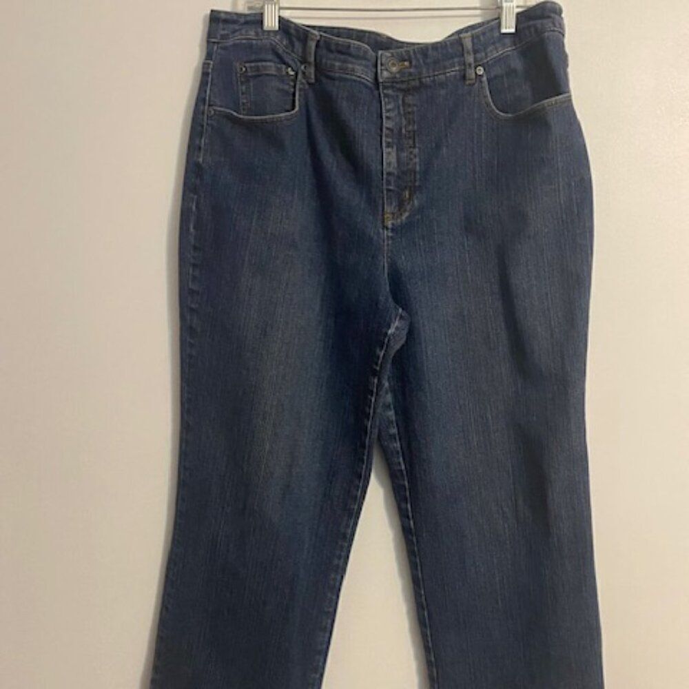 Talbots Petites Stretch 5 pocket distressed jeans, size 16P